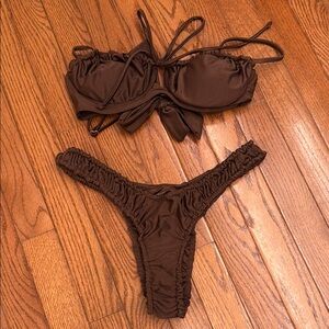 Brown Bikini Set